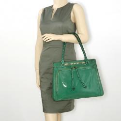 Pre Owned Valentino Patent Leather Demetra Bag