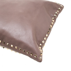 Pre Owned Valentino Dark Grey Leather Rockstud Clutch