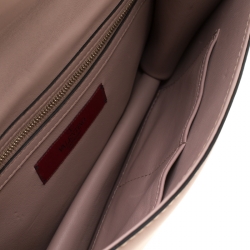 Pre Owned Valentino Multicolor Rockstud Crystal Embellished Leather Medium Glam Lock Flap Bag