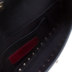 Pre Owned Valentino Black Leather Rockstud Bracelet Clutch