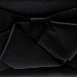 Pre Owned Valentino Black Satin Bow Clutch