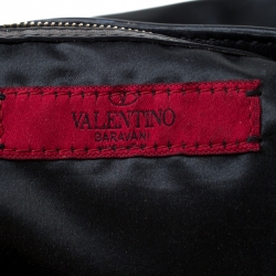 Pre Owned Valentino Black Leather Shopper Tote