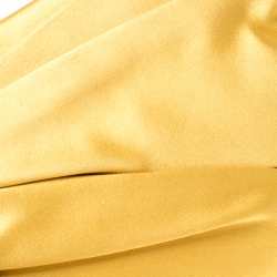 Pre Owned Valentino Yellow Satin Pleated Bow Clutch