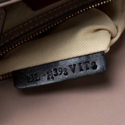 Pre Owned Valentino Beige Leather Medium Rockstud Lock Flap Bag