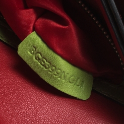 Pre Owned Valentino Lime Green Leather Rockstud Wristlet Clutch