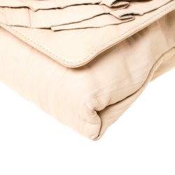 مملوكة مسبقًا Valentino Beige Leather Petale Shoulder Bag