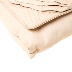 مملوكة مسبقًا Valentino Beige Leather Petale Shoulder Bag