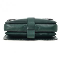 Pre Owned Valentino Green Studded Shoulder Bag