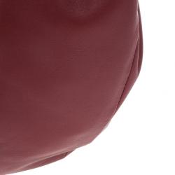 Pre Owned Valentino Garavani Red Nappa Leather Folie Bow Hobo Bag