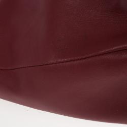 Pre Owned Valentino Garavani Red Nappa Leather Folie Bow Hobo Bag