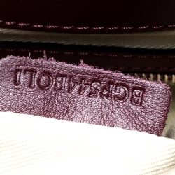 Pre Owned حقيبة شوبر فالنتينو روكستاد جلد عنابية صغيرة 