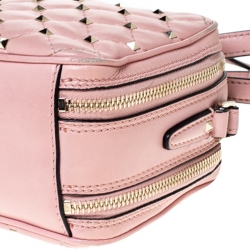 Pre Owned Valentino Loto Quilted Soft Leather Rockstud Spike Camera Bag