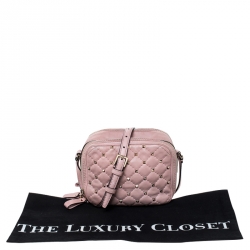 Pre Owned Valentino Loto Quilted Soft Leather Rockstud Spike Camera Bag