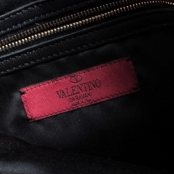 Pre Owned Valentino Multicolor Silk and Leather Taffeta Rosier Tote