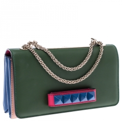 Pre Owned Valentino Multicolor Leather Va Va Voom Chain Shoulder Bag