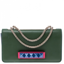 Pre Owned Valentino Multicolor Leather Va Va Voom Chain Shoulder Bag