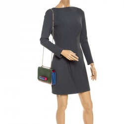 Pre Owned Valentino Multicolor Leather Va Va Voom Chain Shoulder Bag