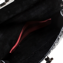 Pre Owned Valentino Black Quilted Soft Crackle Leather Small Rockstud Spike Shoulder Bag