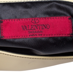 Pre Owned Valentino Light Yellow Leather Flap Shoulder Bag