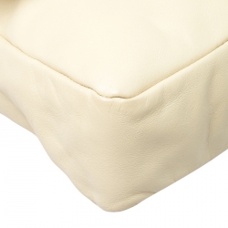 Pre Owned Valentino Light Yellow Leather Flap Shoulder Bag