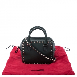 مملوكة مسبقًا Valentino Dark Green Leather Rockstud Crossbody Bag