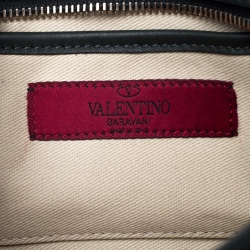 مملوكة مسبقًا Valentino Dark Green Leather Rockstud Crossbody Bag