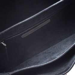 Pre Owned Valentino Black Leather Guitar Rolling Rockstud Shoulder Bag