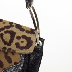 مملوكة مسبقًا Valentino Leopard Pony Hair Shoulder Bag