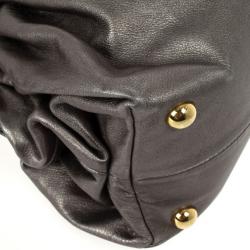 مملوكة مسبقًا Valentino Metallic Pleated Studded Dome Satchel