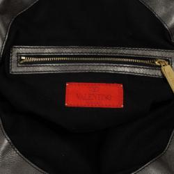 مملوكة مسبقًا Valentino Metallic Pleated Studded Dome Satchel