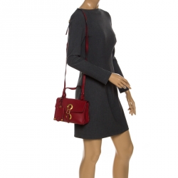 Pre Owned Valentino Red Leather Buckle Flap Shoulder Bag