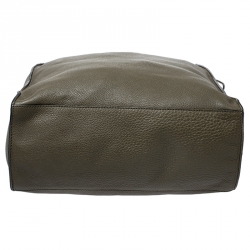 Pre Owned Valentino Dark Green Leather Rockstud Shopper Tote