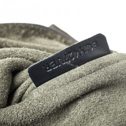 Pre Owned Valentino Dark Green Leather Rockstud Shopper Tote