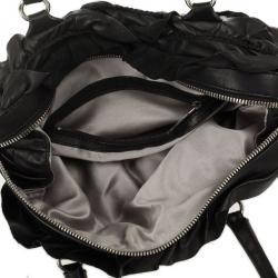 Pre Owned Valentino Black Ruffled Small Satchel