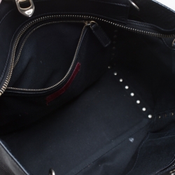 Pre Owned Valentino Black Leather Medium Rockstud Tote