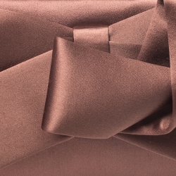 Pre Owned Valentino Brown Satin Bow Clutch