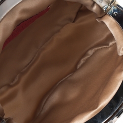 Pre Owned Valentino Cream Satin Crystal Embellished Chain Clutch