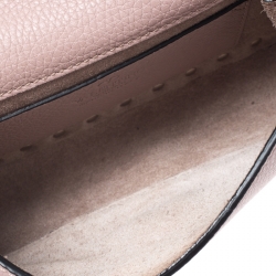 Pre Owned Valentino Poudre Leather Rockstud Chain Pouch