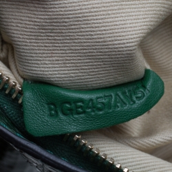 Pre Owned Valentino Green Python Rockstud Wristlet Clutch