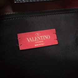 Pre Owned Valentino Black Leather Medium Rockstud Hype Tote 