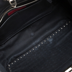 Pre Owned Valentino Black Leather Medium Rockstud Tote