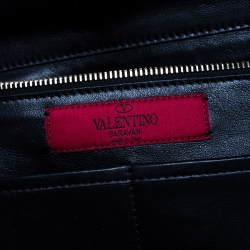 Pre Owned Valentino Black Leather Medium Rockstud Tote
