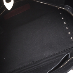 Pre Owned Valentino Black Leather Small Rockstud Trapeze Tote