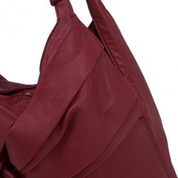 Pre Owned Valentino Red Leather Premier Bow Hobo