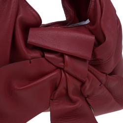 Pre Owned Valentino Red Leather Premier Bow Hobo
