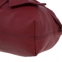 Pre Owned Valentino Red Leather Premier Bow Hobo