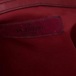 Pre Owned Valentino Red Leather Premier Bow Hobo