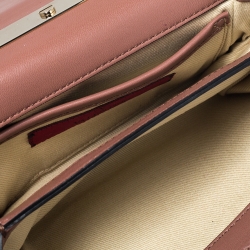 Pre Owned Valentino Old Rose Leather Petale Rose Shoulder Bag