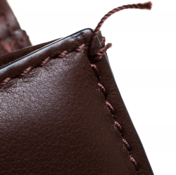 Pre Owned Valentino Dark Brown Leather Medium Rockstud Glam Lock Flap Bag