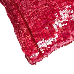 Pre Owned Valentino Red Sequins Beaded Tassel Shoulder Bag
